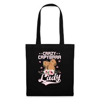 Crazy Capybara Lady Capibara Owner Mammal - Tote Bag - black - Front