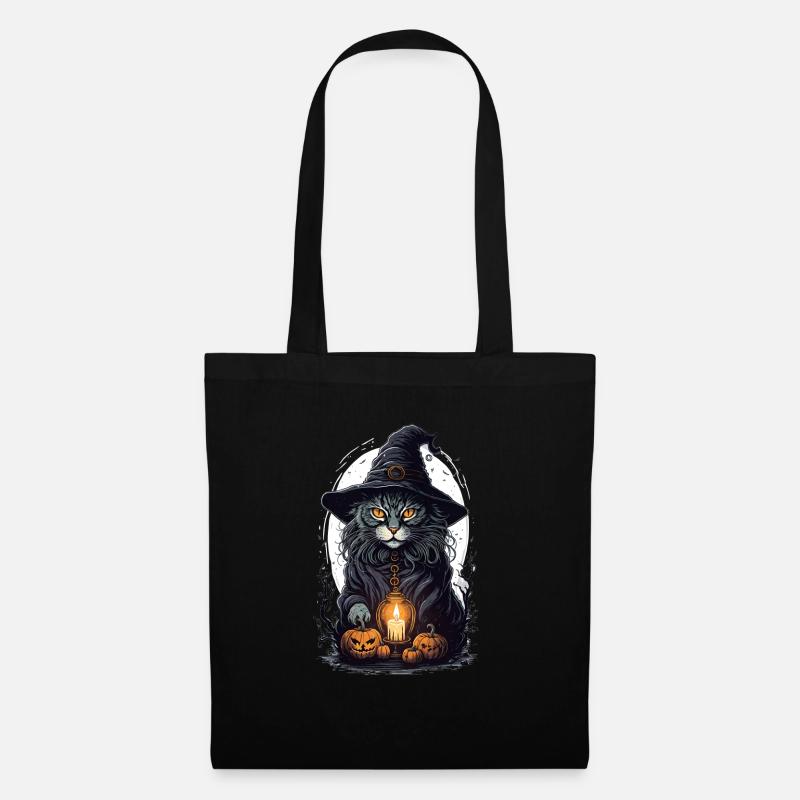 Halloween Katze - Stoffbeutel - Schwarz