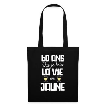 60 ans cadeau anniversaire homme humour beauf - Sac en tissu - noir - Devant