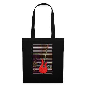 Guitare - Sac en tissu - noir - Devant