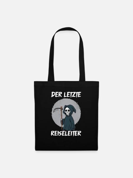 Der letzte Reiseleiter Sensenmann - Stoffbeutel - Schwarz
