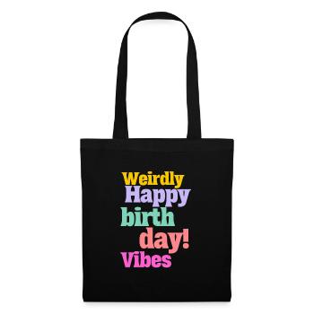 Joyeux anniversaire drôle rétro célébration citation Meme - Sac en tissu - noir - Devant