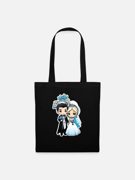Just Married - Zur Hochzeit - Stoffbeutel - Schwarz