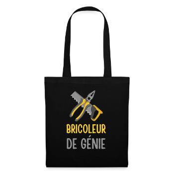 Le bricoleur de génie - Sac en tissu - noir - Devant