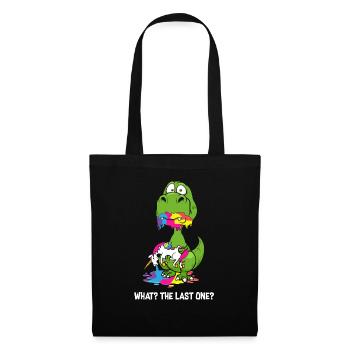 Le dernier dinosaure licorne quoi ? Licorne mangeuse de dinosaures - Sac en tissu - noir - Devant