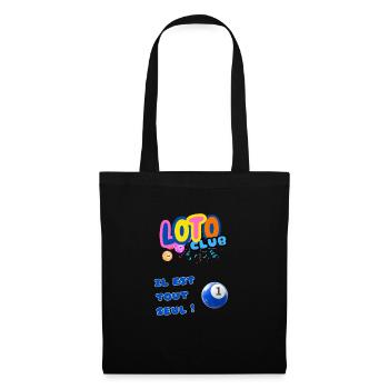 LOTO - BINGO - 1 - IL EST TOUT SEUL - Sac en tissu - noir - Devant