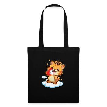Chat - Heureux au paradis - Cats Heaven - Sac en tissu - noir - Devant