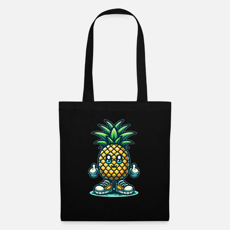 Ananas mignon - Sac en tissu - noir