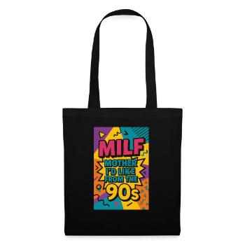 Mutter, die ich gerne aus den 90ern habe | Retro 90er Jahre Mutter - Stoffbeutel - Schwarz - Vorne
