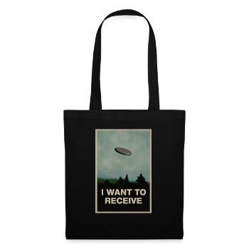 I want to receive - Stoffbeutel - Schwarz - Vorne