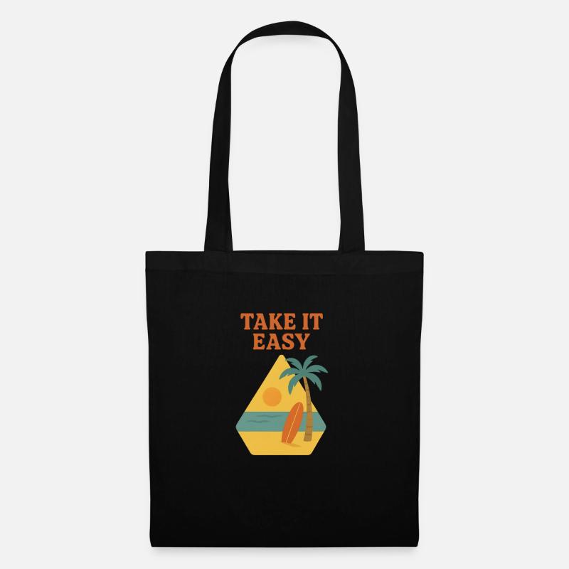 Take it easy - Stoffbeutel - Schwarz