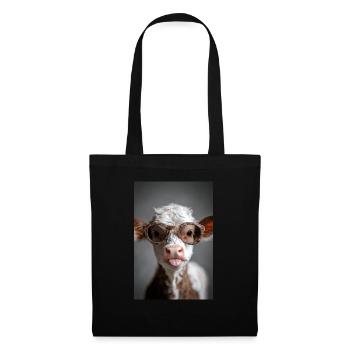 Veau frais avec attitude - Sac en tissu - noir - Devant