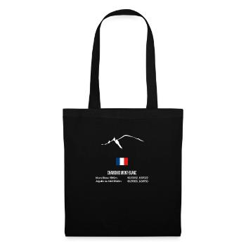 montagne aiguille midi drapeau leewarddesign - Sac en tissu - noir - Devant