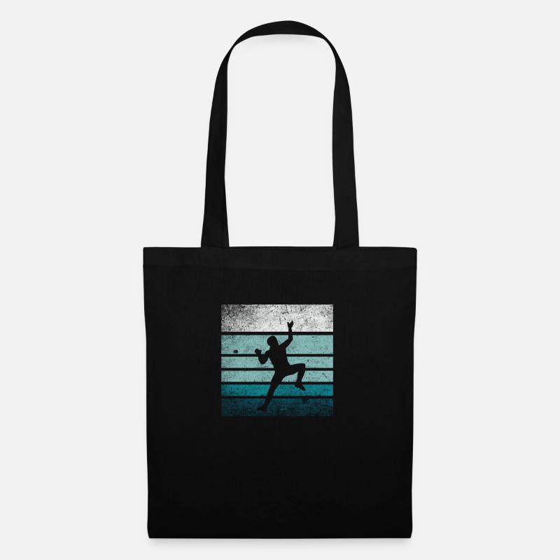 Klettern Retro Silhouette - Stoffbeutel - Schwarz