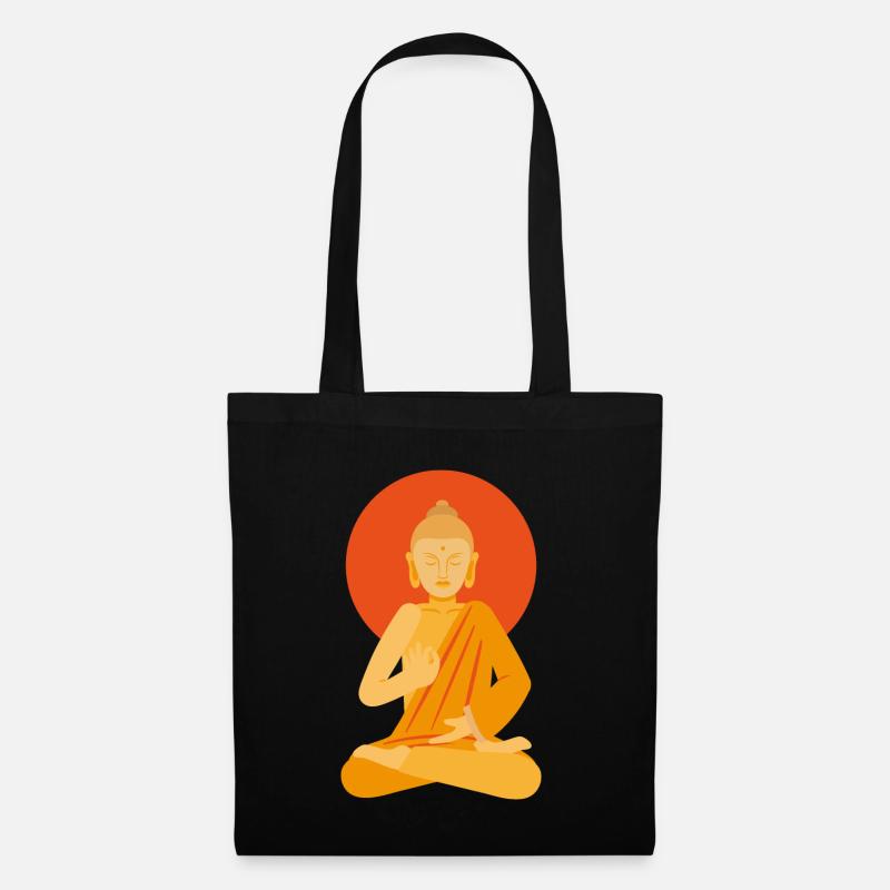 Buddha Buddha Yoga Buddhismus - Stoffbeutel - Schwarz