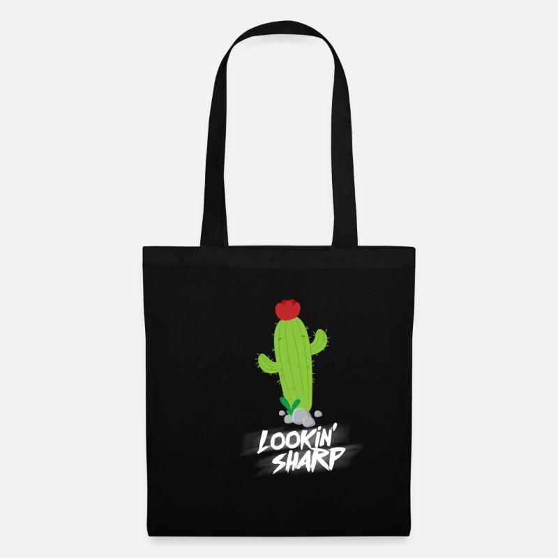 Lustig Kaktus Humor Pflanze Witz Geschenk Idee - Stoffbeutel - Schwarz