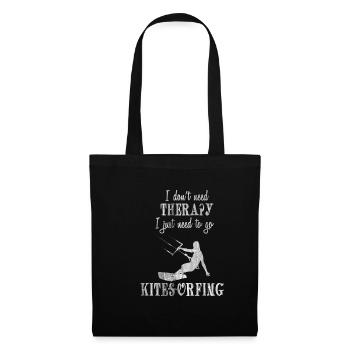 Thérapie de kitesurf - Sac en tissu - noir - Devant