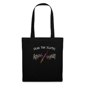 Morceau de musique de flûte - Sac en tissu - noir - Devant