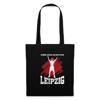 Greetings from the East Leipzig - Saxony - Tote Bag - black - Front