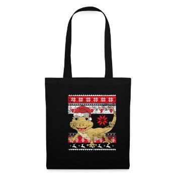Gecko Ugly Christmas - Sac en tissu - noir - Devant