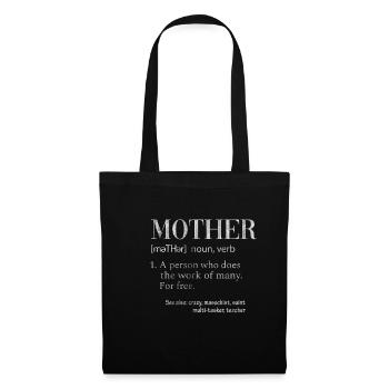 Maman Merci la fête des mères - Sac en tissu - noir - Devant