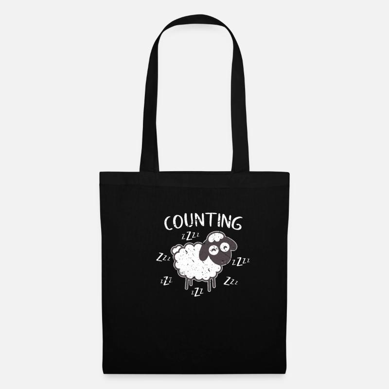 Mouton moutons s'endormir - Sac en tissu - noir