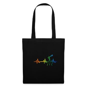 Battement de coeur d'astronomie - Sac en tissu - noir - Devant