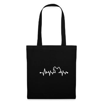 Squirrel heart pulse - Tote Bag - black - Front