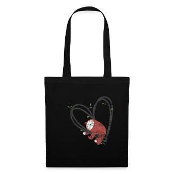 Amour paresseux - Sac en tissu - noir - Devant