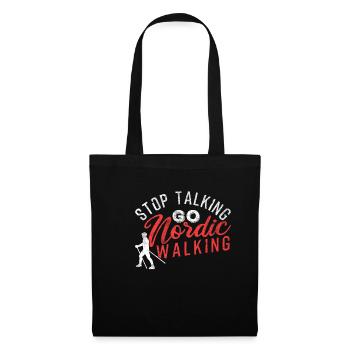 Marche nordique - Sac en tissu - noir - Devant