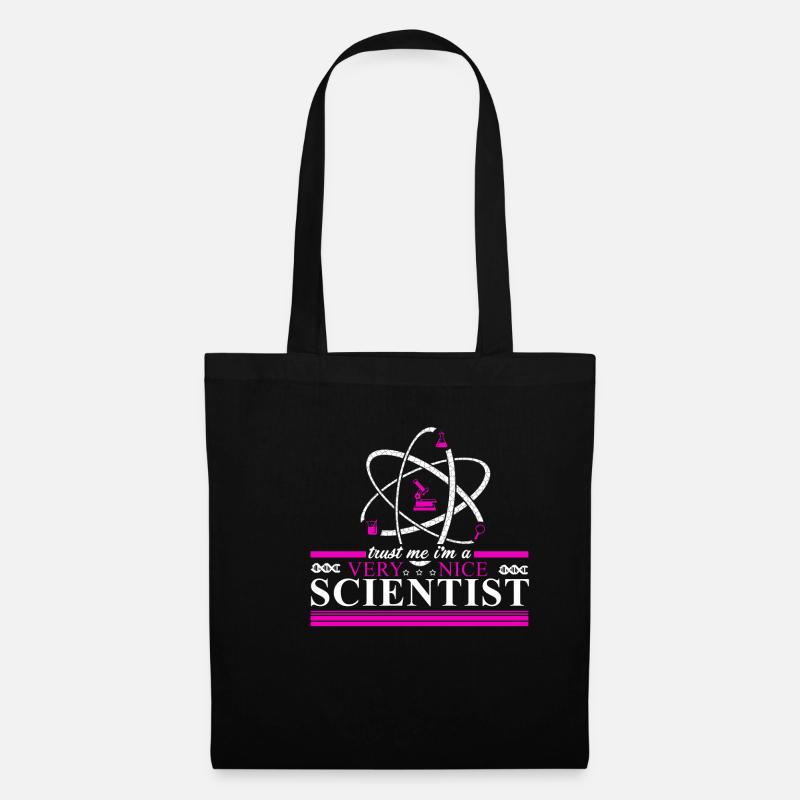 Science Wissenschaft Atom Geschenk Student Physik - Stoffbeutel - Schwarz