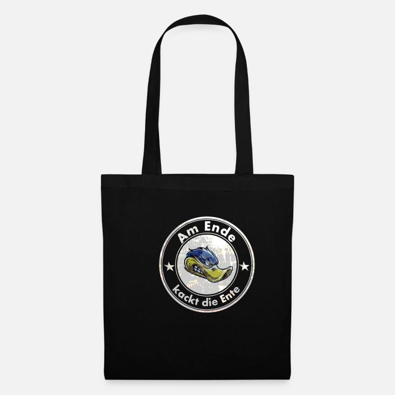 A la fin, le canard chie le sort amusant - Sac en tissu - noir