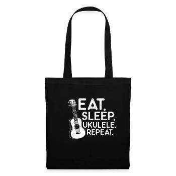 Eat Sleep Ukelele Repeat - Tote Bag - black - Front