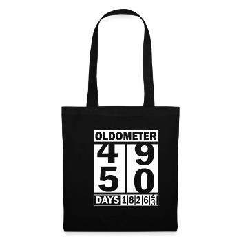 50 Year - Birthday - Oldometer Shirt - Tote Bag - black - Front