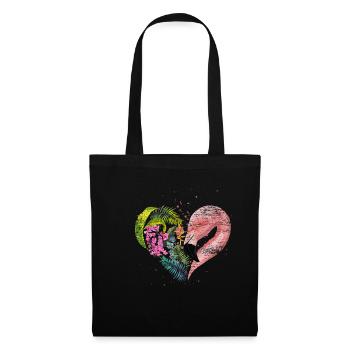 flamant - Sac en tissu - noir - Devant