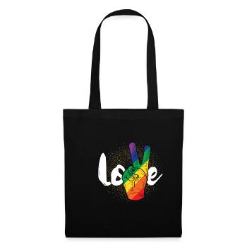 LGBT Amour - Sac en tissu - noir - Devant