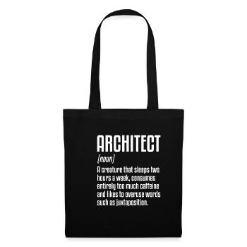 Architect Definition | Architecture - Tote Bag - black - Front