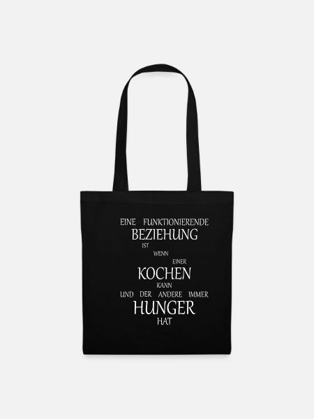 Eine funktionierende Beziehung koch geschenk shirt - Stoffbeutel - Schwarz