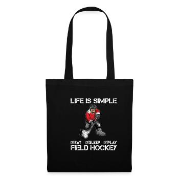 Field Hockey Floorball Player Sports Gift - Tote Bag - black - Front