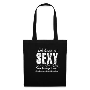 Kurvige Frau Geschenk Sexy Curvy Model Plus Size - Stoffbeutel - Schwarz - Vorne