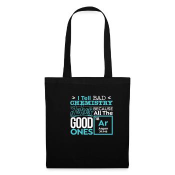 Chimie Chimiste Dire Blagues Cadeau Argon - Sac en tissu - noir - Devant
