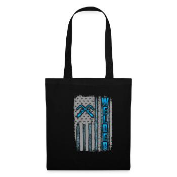 Drapeau USA cadeau cadeau de soudeur serrurier - Sac en tissu - noir - Devant