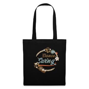 Swing Dance Vintage Design T-Shirt- - Stoffbeutel - Schwarz - Vorne