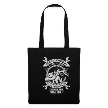 Mécanicien Mécanicien Cadeau mécatronique - Sac en tissu - noir - Devant