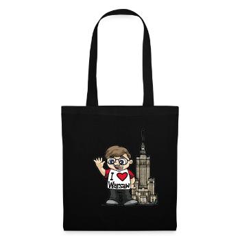 I LOVE WARSAW Varsovie Pologne Polonais Tourist Polonais - Sac en tissu - noir - Devant