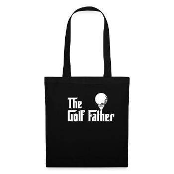 Golfen Golfer Golf Vater Lustig Geschenk - Stoffbeutel - Schwarz - Vorne
