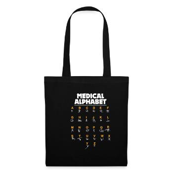 Alphabet médical Infirmière & chimiste - Sac en tissu - noir - Devant