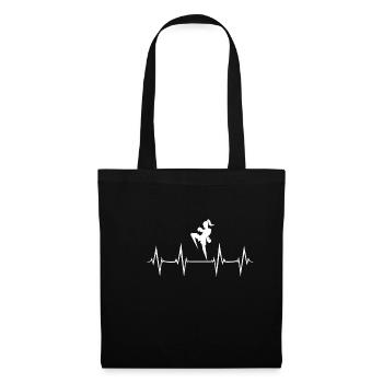 Battements de coeur Muay Thai pour les femmes et les filles - Sac en tissu - noir - Devant