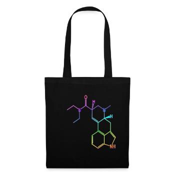 T-shirt à formule structurelle LSD acide hallucinogène psy - Sac en tissu - noir - Devant