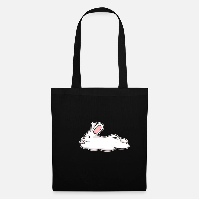 White Rabbit Rabbit Rabbit Comic Gift - Tote Bag - black